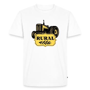 Je suis RURAL - Humour Tracteur Agriculteur - T-shirt Premium bio Homme - blanc - Devant - Nico (187cm)