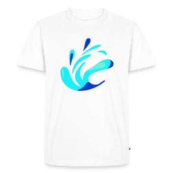 Eau liquide (couleurs personnalisables) - T-shirt Premium bio Homme - blanc - Devant - Nico (187cm)