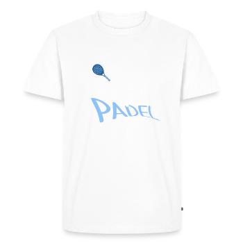 padel padeltennis paddel padle padelfreak - Men's Premium Organic T-Shirt - white - Front - Nico (187cm)