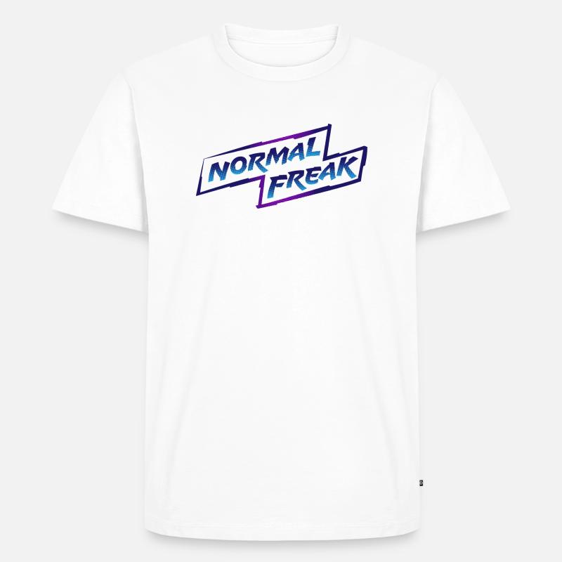 normal freak - Männer Premium Bio T-Shirt - Weiß