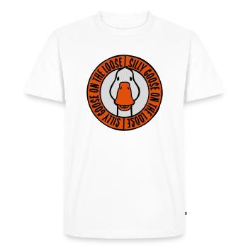 goose on the loose - Men's Premium Organic T-Shirt - white - Front - Nico (187cm)