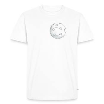 Floorball Ball - Men's Premium Organic T-Shirt - white - Front - Nico (187cm)