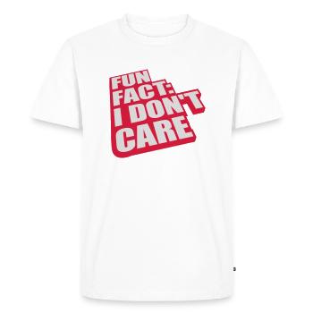 Je me fiche des faits - T-shirt Premium bio Homme - blanc - Devant - Nico (187cm)
