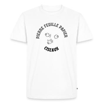 3 2 1 - T-shirt Premium bio Homme - blanc - Devant - Nico (187cm)