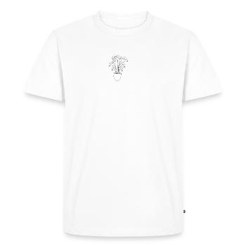 Plant Heartbeat - Men's Premium Organic T-Shirt - white - Front - Nico (187cm)