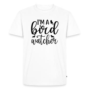 Dans le un ornithologue - T-shirt Premium bio Homme - blanc - Devant - Nico (187cm)