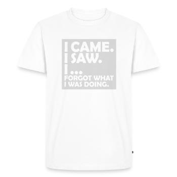 I came saw forget - Men's Premium Organic T-Shirt - white - Front - Nico (187cm)