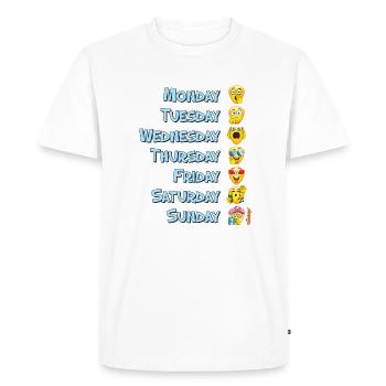 Toute la semaine - The Goodeys ® - T-shirt Premium bio Homme - blanc - Devant - Nico (187cm)