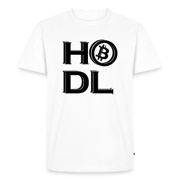 Crypto Bitcoin Trading - Men's Premium Organic T-Shirt - white - Front - Nico (187cm)