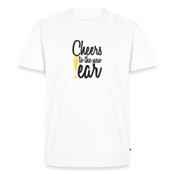 Cheers - Men's Premium Organic T-Shirt - white - Front - Nico (187cm)