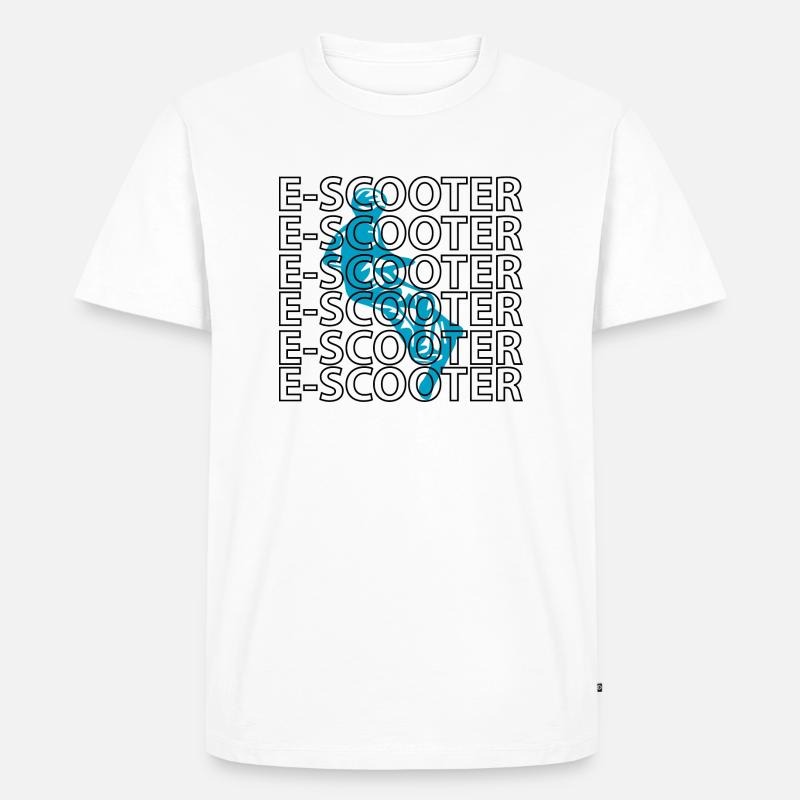 E-Scooter E-Roller Scooter - T-shirt Premium bio Homme - blanc