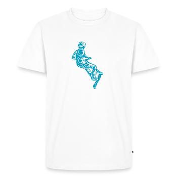 E-Scooter E-Roller Scooter - Men's Premium Organic T-Shirt - white - Front - Nico (187cm)