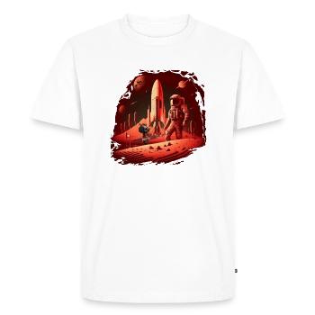 Astronaute solitaire - T-shirt Premium bio Homme - blanc - Devant - Nico (187cm)