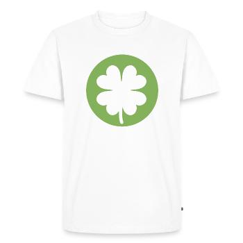 Green Shamrock for St. Patrick's Day - Men's Premium Organic T-Shirt - white - Front - Nico (187cm)