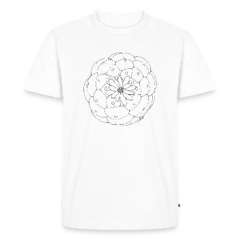 Peyote Line Art - Men's Premium Organic T-Shirt - white - Front - Nico (187cm)