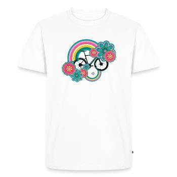 Arc-en-ciel printanier - T-shirt Premium bio Homme - blanc - Devant - Nico (187cm)