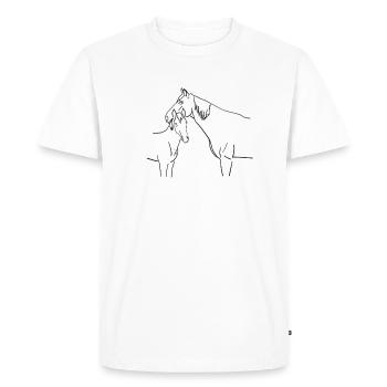 Famille de chevaux - T-shirt Premium bio Homme - blanc - Devant - Nico (187cm)