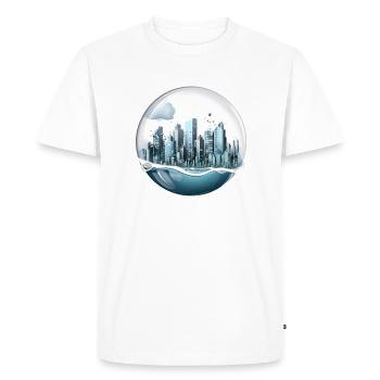 Atlantis - Underwater city in bubble - Men's Premium Organic T-Shirt - white - Front - Nico (187cm)