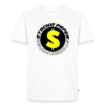Papier empilé 002 - T-shirt Premium bio Homme - blanc - Devant - Nico (187cm)