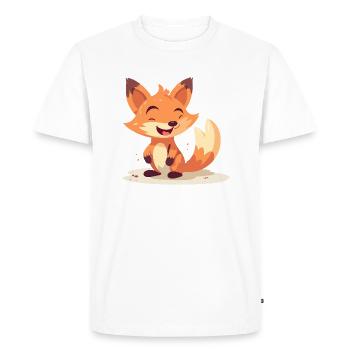 Clever Fox - Men's Premium Organic T-Shirt - white - Front - Nico (187cm)