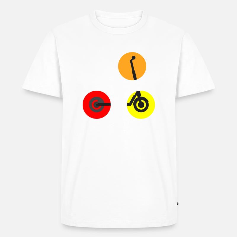 E-Scooter Roller - Männer Premium Bio T-Shirt - Weiß