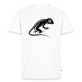 Lézard - T-shirt Premium bio Homme - blanc - Devant - Nico (187cm)