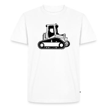 bulldozer - T-shirt Premium bio Homme - blanc - Devant - Nico (187cm)