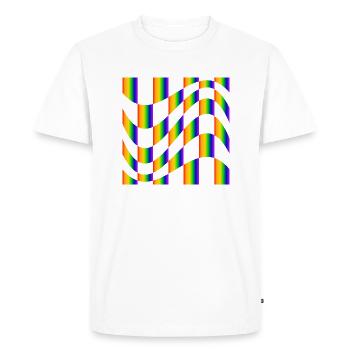 damier lgbt - T-shirt Premium bio Homme - blanc - Devant - Nico (187cm)