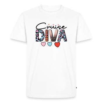 Cruise Diva - Men's Premium Organic T-Shirt - white - Front - Nico (187cm)