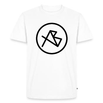 Alpha Beta 808 - Men's Premium Organic T-Shirt - white - Front - Nico (187cm)
