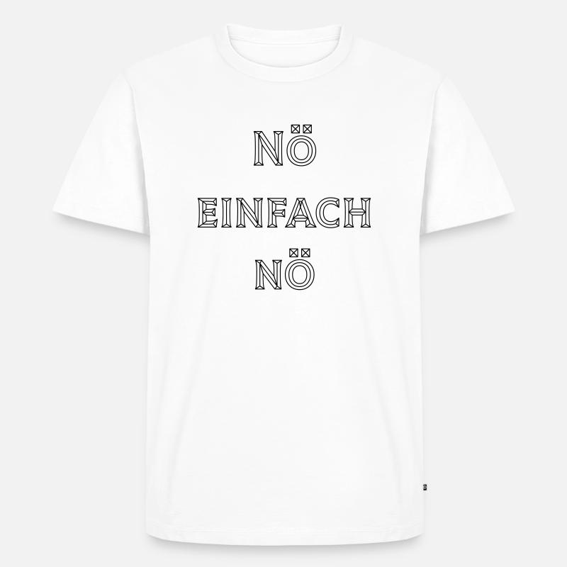 ja - Männer Premium Bio T-Shirt - Weiß