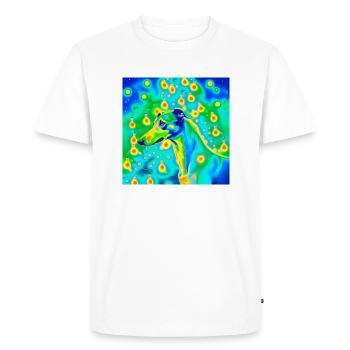 AI Thermal Image greyhound - Men's Premium Organic T-Shirt - white - Front - Nico (187cm)