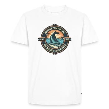 Marine Conservation - Men's Premium Organic T-Shirt - white - Front - Nico (187cm)