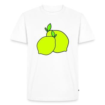 Citrons - T-shirt Premium bio Homme - blanc - Devant - Nico (187cm)