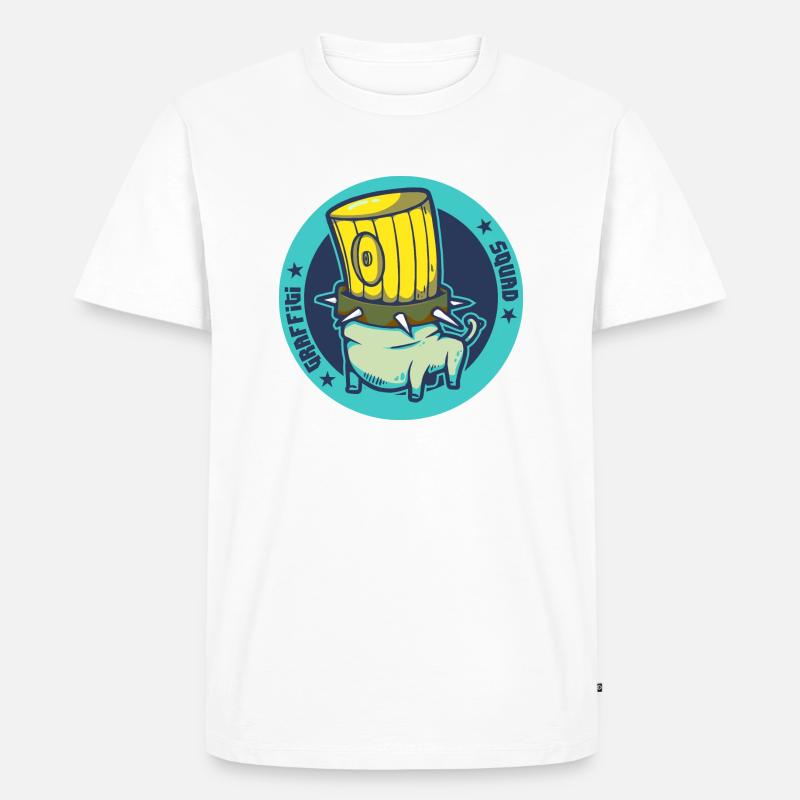 Graffiti-Truppe 2 - Männer Premium Bio T-Shirt - Weiß