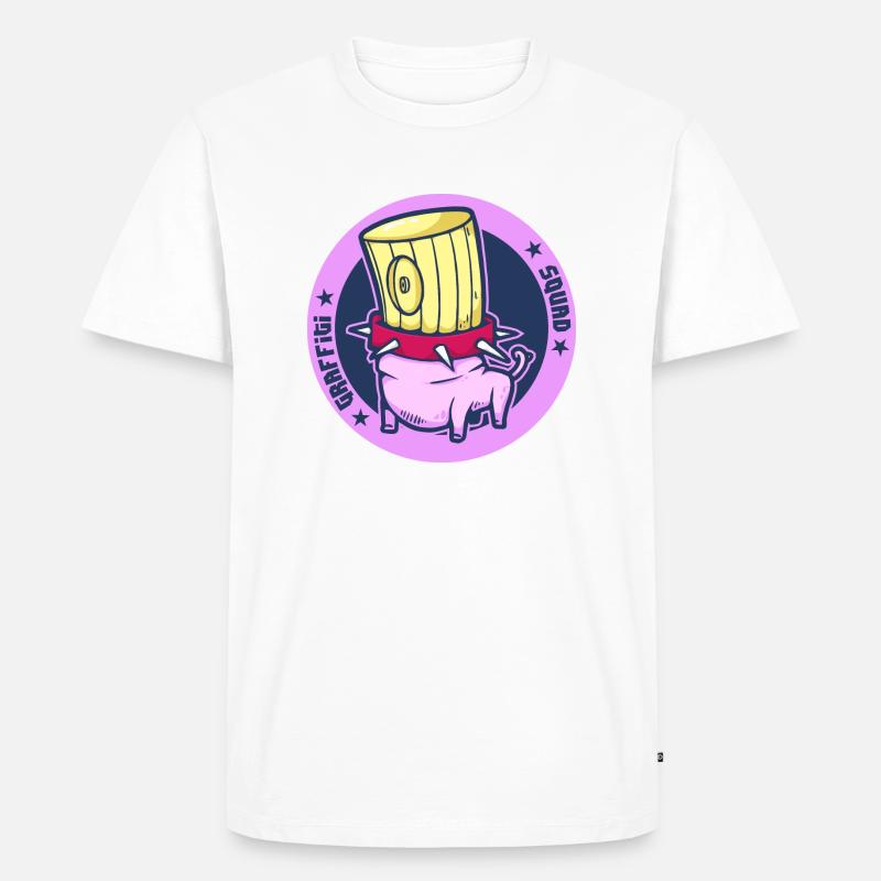 Graffiti-Trupp 6 - Männer Premium Bio T-Shirt - Weiß