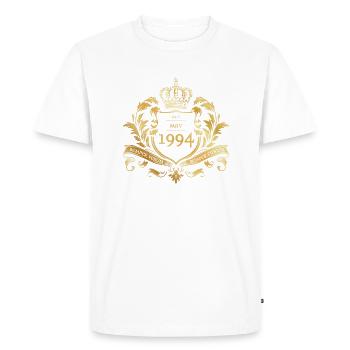 30th Birthday "Semper Verum - Established 05/1994 - Men's Premium Organic T-Shirt - white - Front - Nico (187cm)