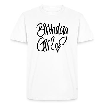 Anniversaire Anniversaire Fille - T-shirt Premium bio Homme - blanc - Devant - Nico (187cm)