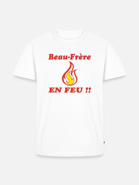 Schwager ON FIRE - Männer Premium Bio T-Shirt - Weiß