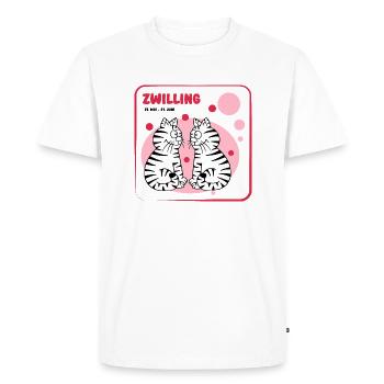 Signe du zodiaque Gémeaux - T-shirt Premium bio Homme - blanc - Devant - Nico (187cm)
