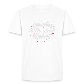 Connectant - T-shirt Premium bio Homme - blanc - Devant - Nico (187cm)