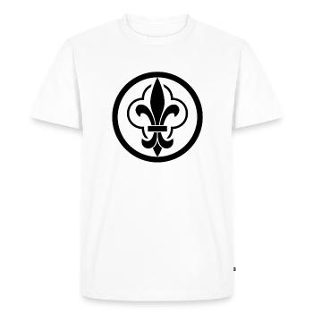 Restauration national - Monarchie - T-shirt Premium bio Homme - blanc - Devant - Nico (187cm)