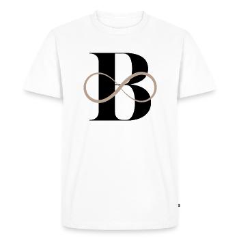 Lettre b infinie - T-shirt Premium bio Homme - blanc - Devant - Nico (187cm)