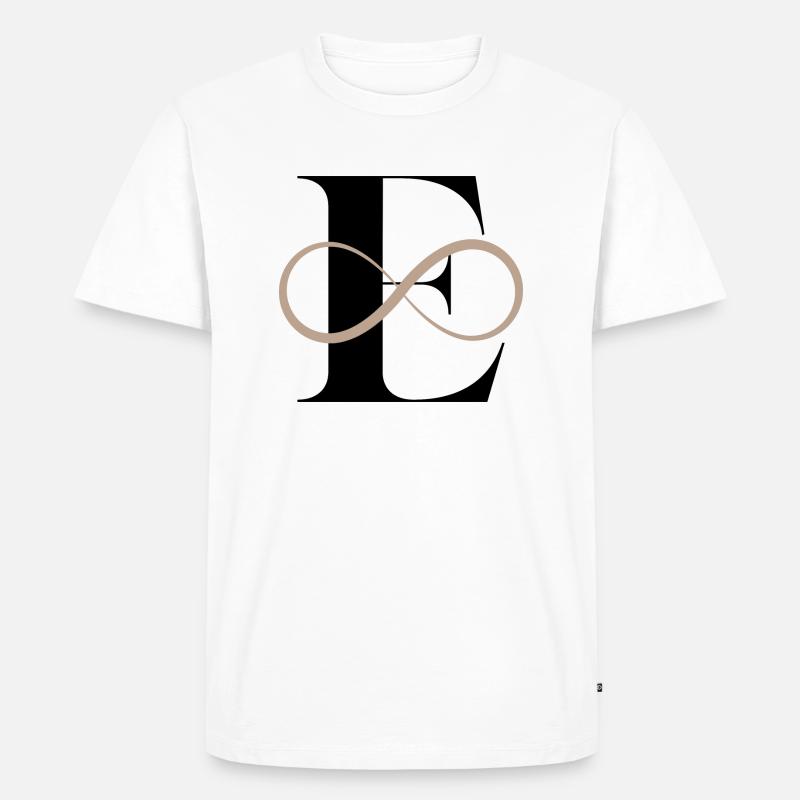 Unendlicher Buchstabe e - Männer Premium Bio T-Shirt - Weiß