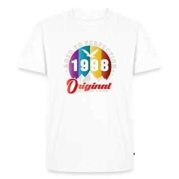 Perfection 1998 -26th Anniversary,Original - Men's Premium Organic T-Shirt - white - Front - Nico (187cm)