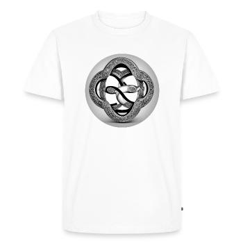 ronde sans fin - T-shirt Premium bio Homme - blanc - Devant - Nico (187cm)