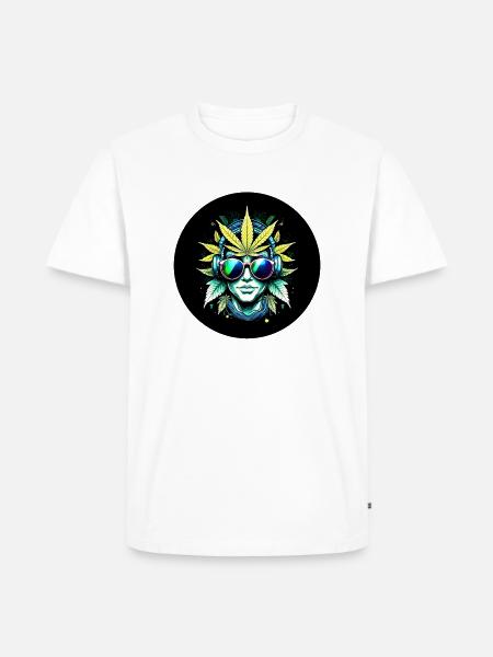 Göttin grün - Männer Premium Bio T-Shirt - Weiß