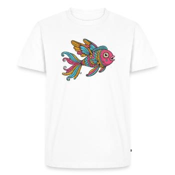 Flying fish - Men's Premium Organic T-Shirt - white - Front - Nico (187cm)