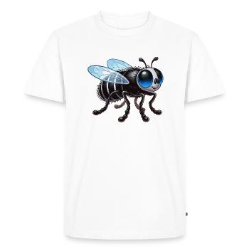 Mouche - T-shirt Premium bio Homme - blanc - Devant - Nico (187cm)