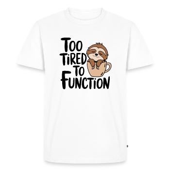 Trop fatigué pour fonctionner - T-shirt Premium bio Homme - blanc - Devant - Nico (187cm)